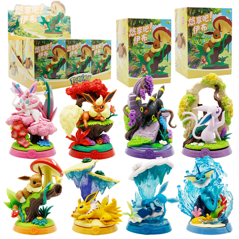 Model Kit Umbreon - 1/9 ชิ้นโปเกมอนฟิกเกอร์ของเล่น Eevee Sylveon Glaceon Leafeon