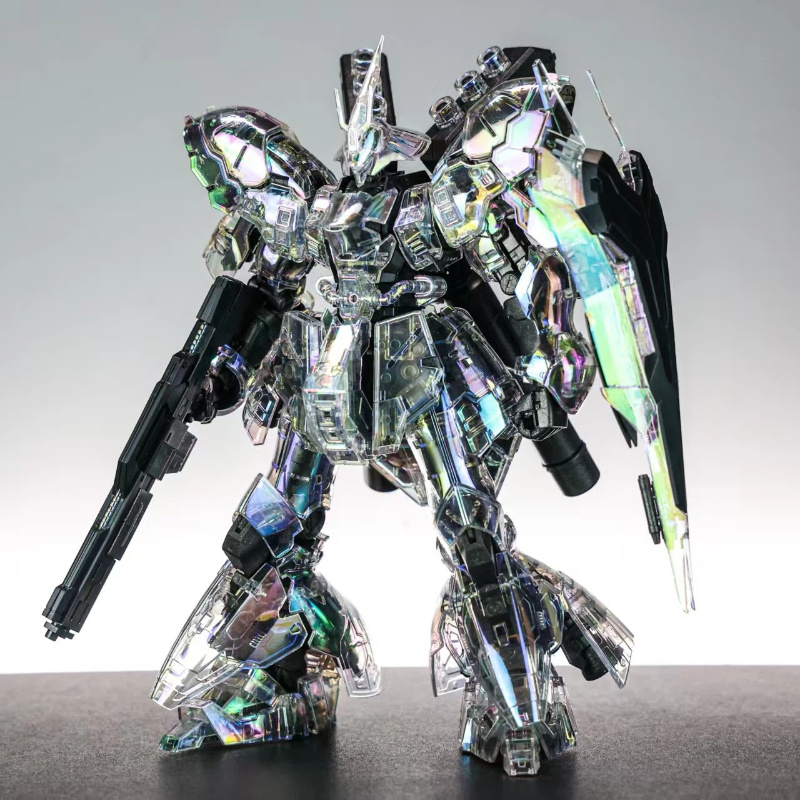 Model Kit Pg - ชุดประกอบโมเดล Sazabi ขนาด 1/144 แบบเคลือบสีรุ้งเลเซอร์ใส พร้อมชิ้นส่วนเอฟเฟกต์พิเศษ