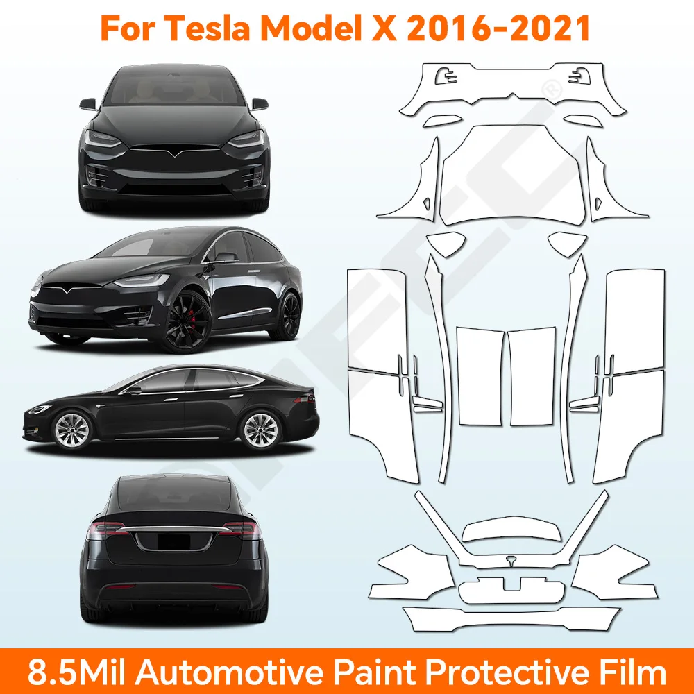 Logo Model Kit - ฟิล์มป้องกันสีรถ TPU สำหรับ Tesla Model X
