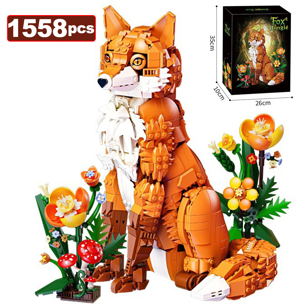 Lego Set Creator - ชุดตัวต่อโมเดลจิ้งจอกป่า 1558 ชิ้น ของเล่นตัวต่อรูปดอกเห็ด ของตกแต่งบ้าน ของเล่นสร้างสรรค์
