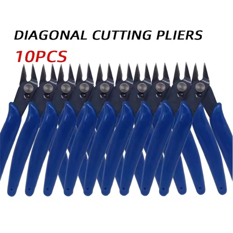 Model Kit Nippers - 10PCS 170 รุ่นกรรไกรคีมแนวทแยงสีฟ้าคีมอิเล็กทรอนิกส์พลาสติกคีมหัวฉีดน้ำอิเล็กทรอนิกส์คีมตัดหัวฉีด