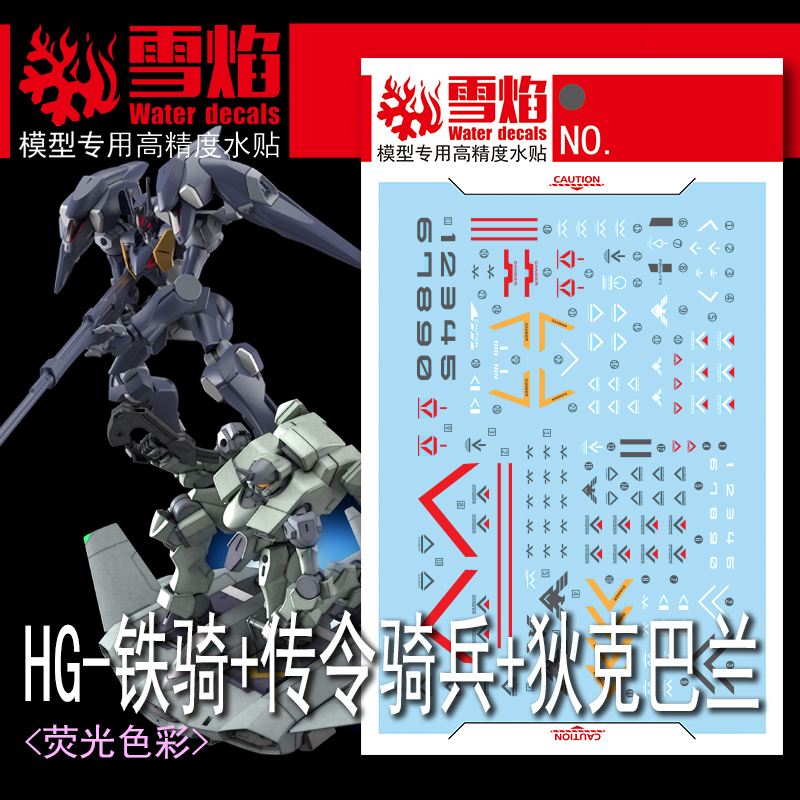 Model Kit Decals - อุปกรณ์ตกแต่งโมเดลรูปสไลด์น้ำสำหรับ1/144 HG pharact + zowort +