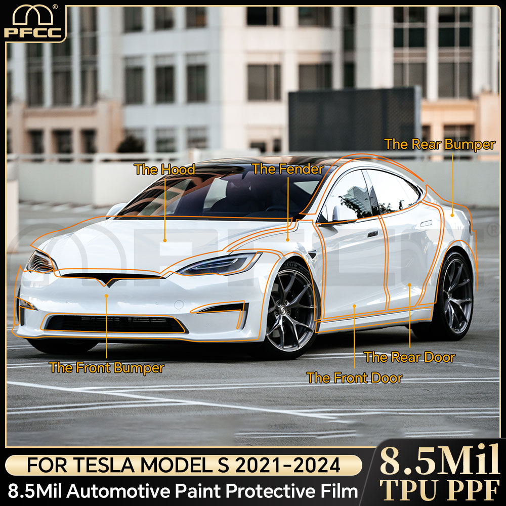 Logo Model Kit - ฟิล์มกันรอยรถยนต์ PFCC TPU สำหรับ Tesla Model