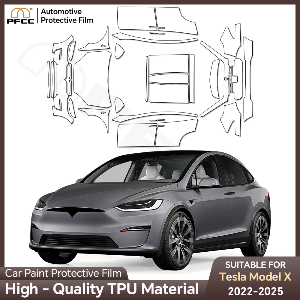 Logo Model Kit - ฟิล์มกันรอยกันชนรถยนต์ TPU สำหรับ Tesla Model X