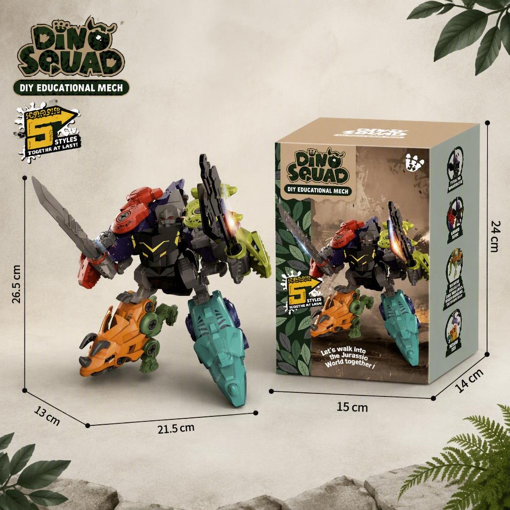 5 IN 1 เด็กประกอบไดโนเสาร์ Tra - Model Kit Dinosaur Bandai บทวิจารณ์และราคา